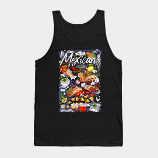 Food poster, food, Mexican, nachos, burritos, tacos, snack. Tank Top